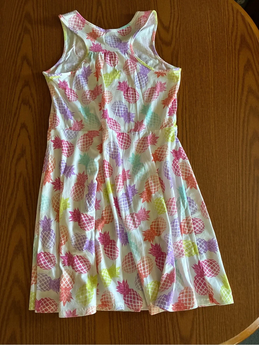 The Children's Place White Sleeveless Dress with Multicolor Pineapples - Picture 2 of 3